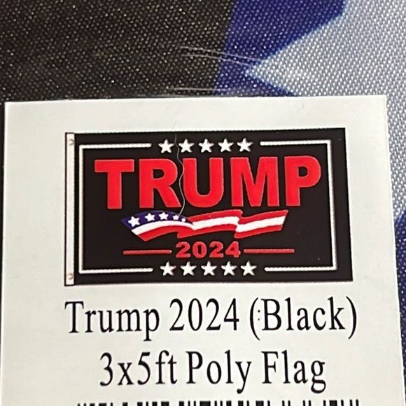 Trump 2024 black 3x5 poly flag - Picture 1 of 1
